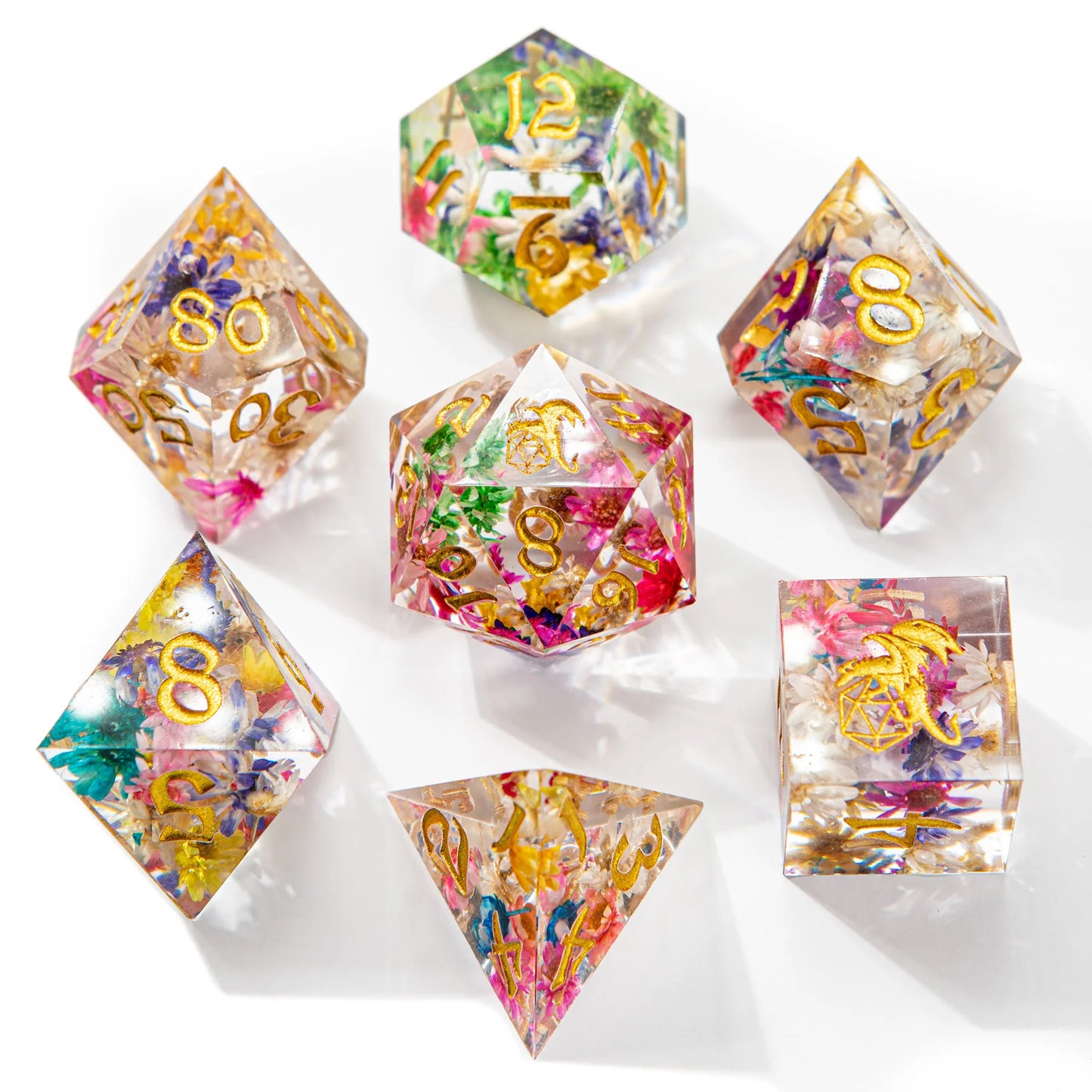 Essence of Spring Sharp Edge 7pc Dice Set
