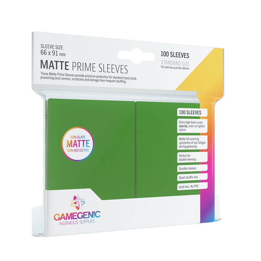 Gamegenic Matte Prime Green Sleeves 100ct