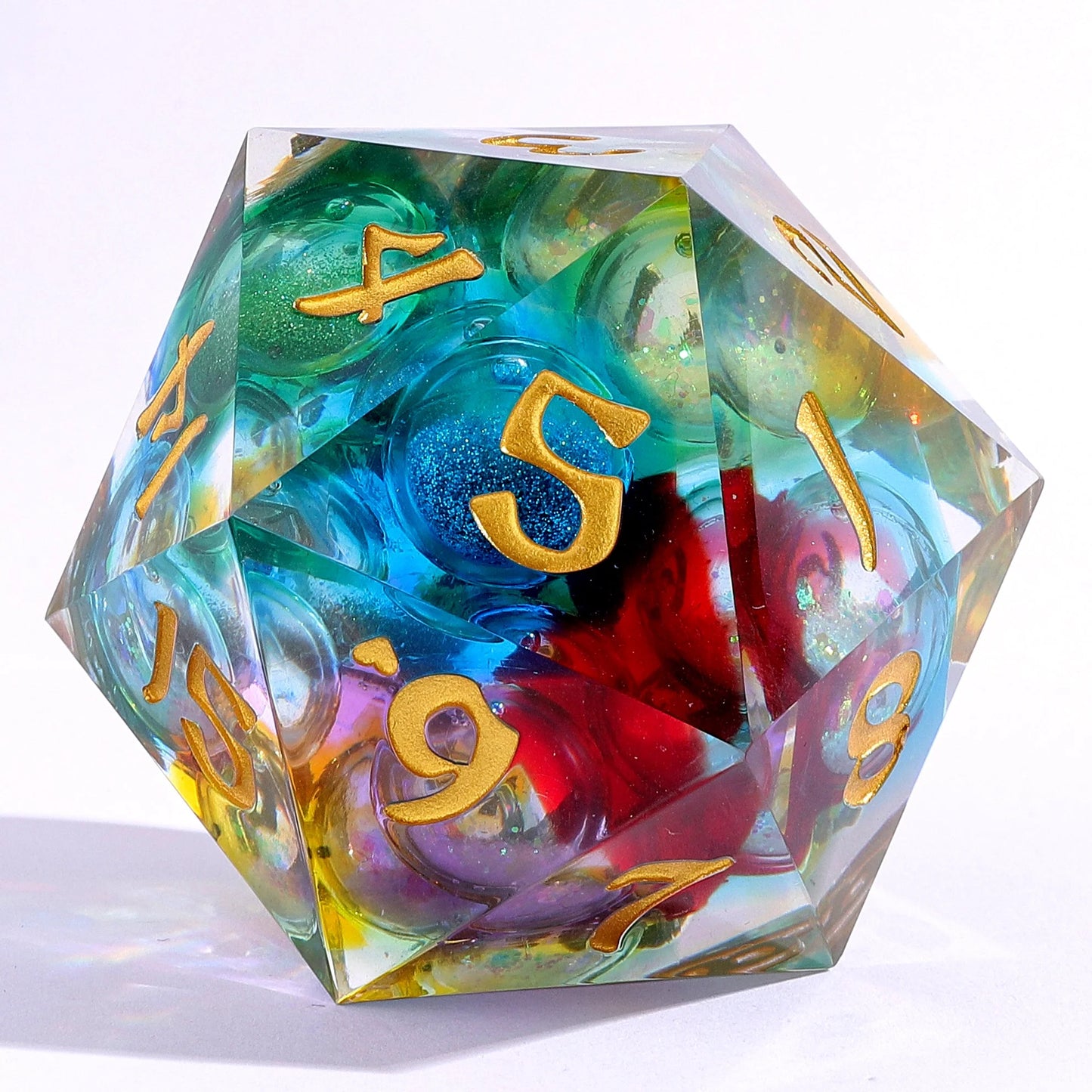 Sharp Edged Resin 55mm D20 Chaos Orb