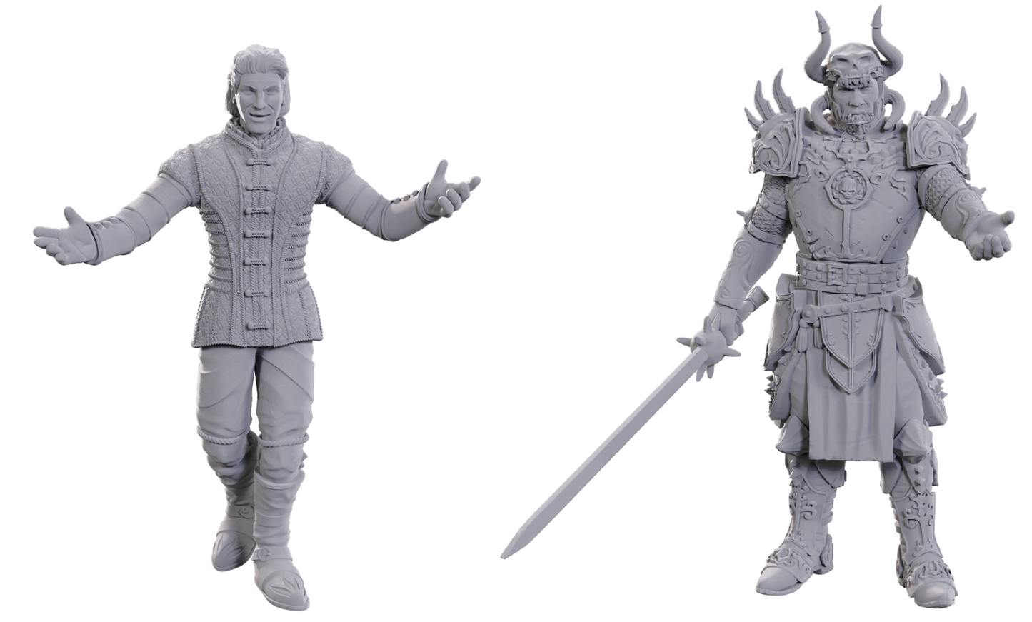D&D Unpainted Sarevok Anchev & Raphael (Baldur's Gate 3)
