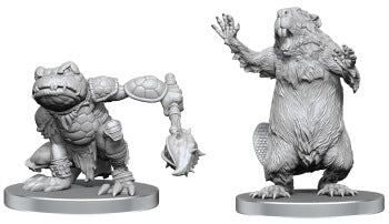 Pathfinder Unpainted Boggard Scout & Castoroides (WV26)