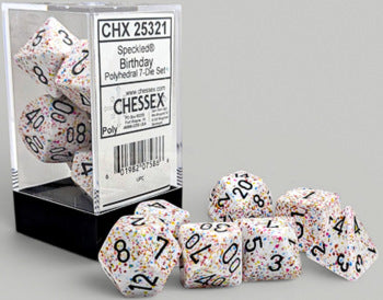 Speckled Birthday 7pc Dice Set