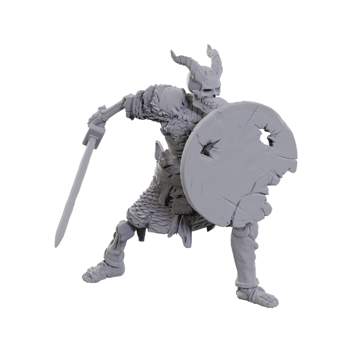 D&D Unpainted WV23 Tiefling Skeleton