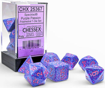Speckled Purple Passion 7pc Dice Set