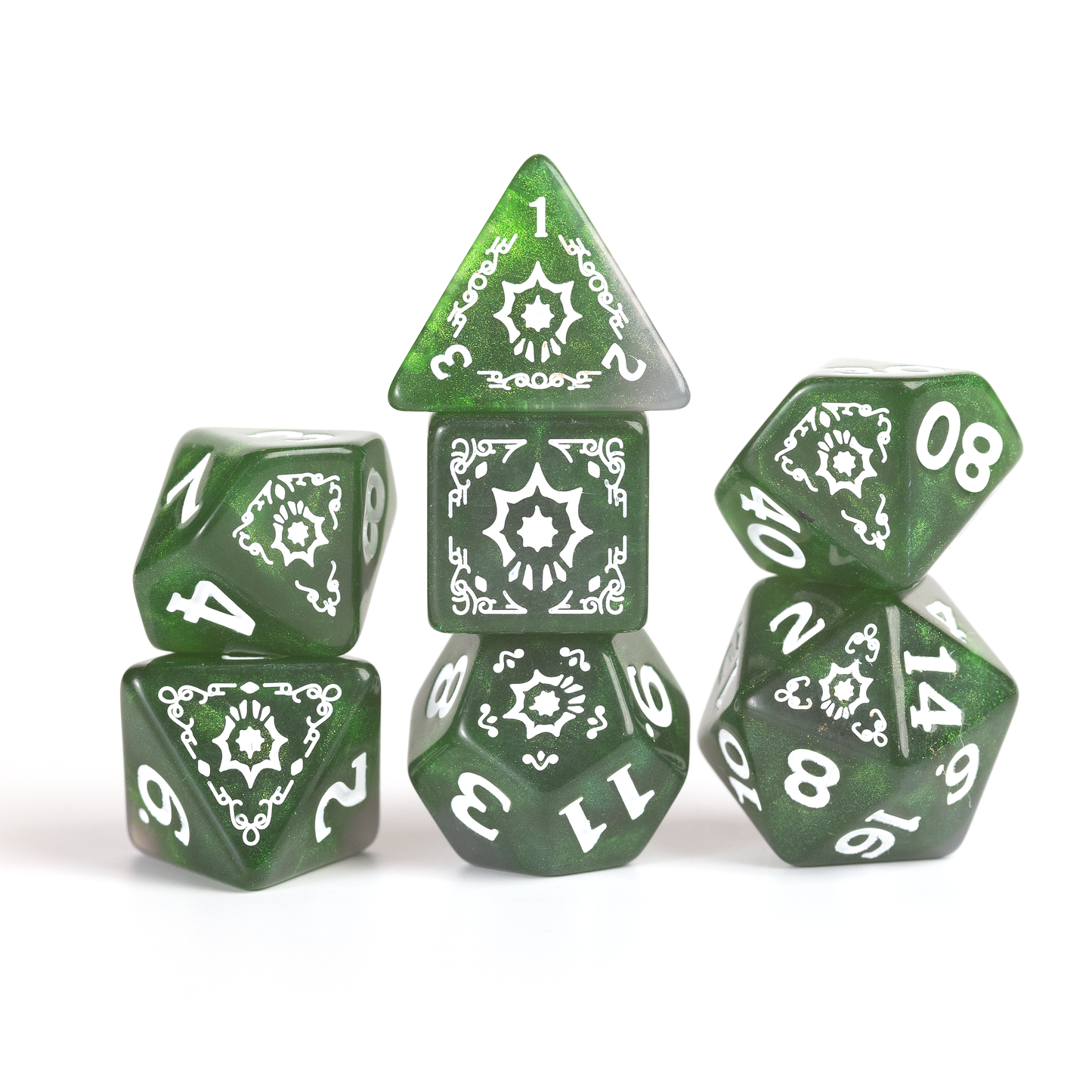 D&D Adventure Dice: Cleric - Green 17pc Set