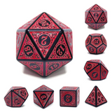 Magic Flame Red 7pc Dice Set