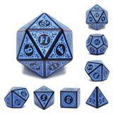 Magic Flame Blue 7pc Dice Set
