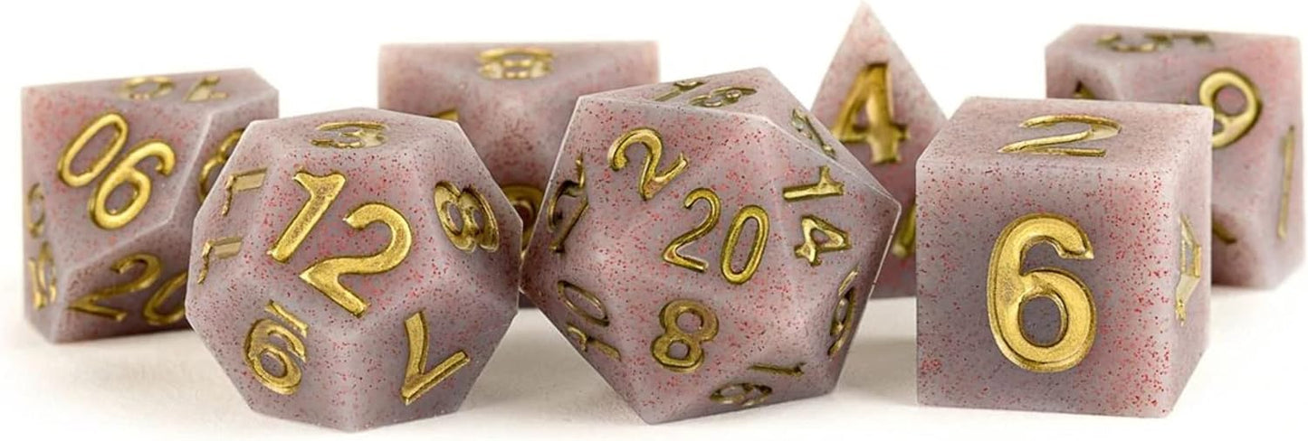 7-Piece 16mm Silicone Dice Set (Volcanic Soot)