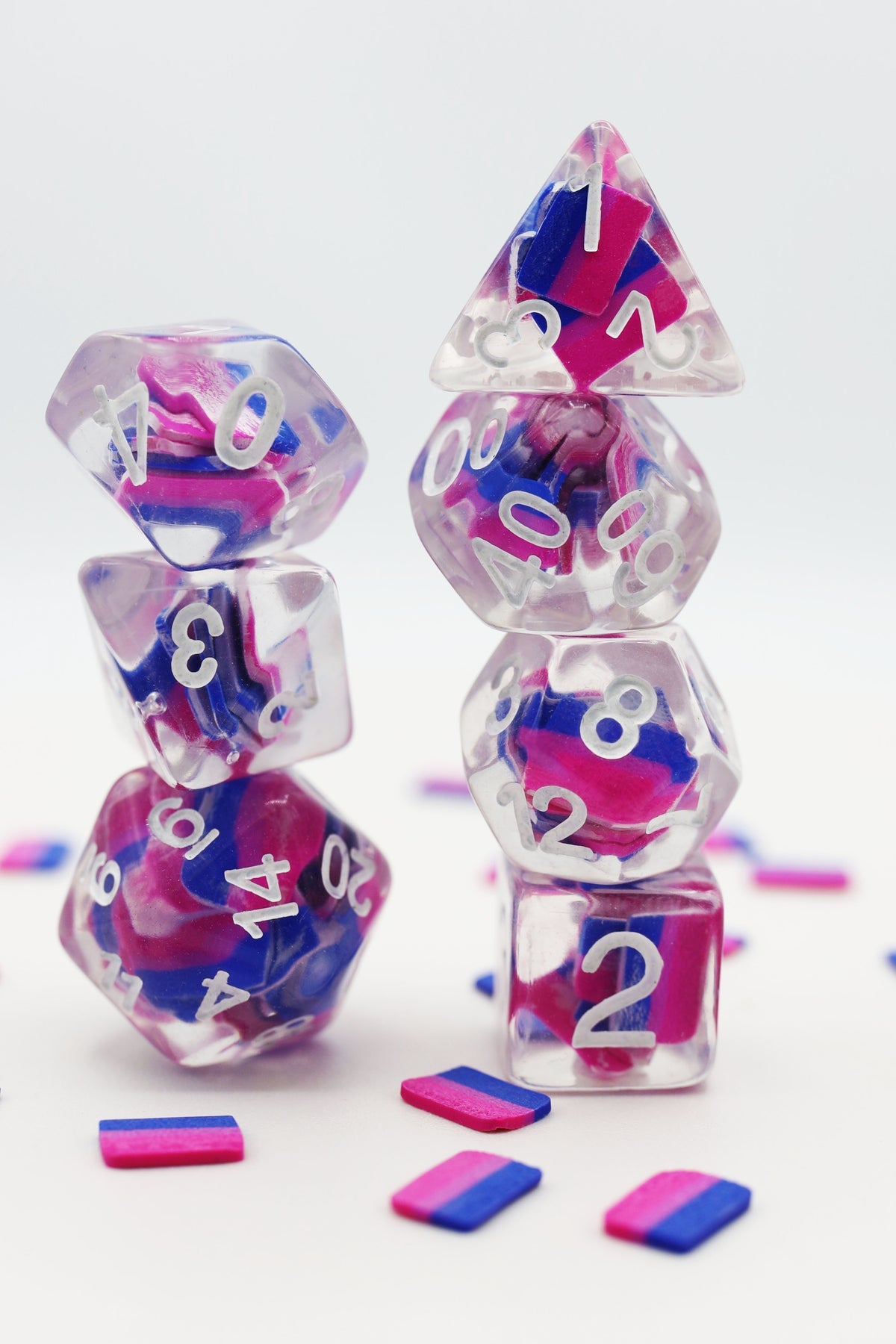 Bisexual Flag Dice Set (7 Dice)