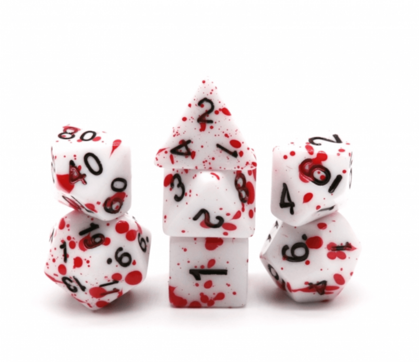Blood Splatter 7pc Dice Set