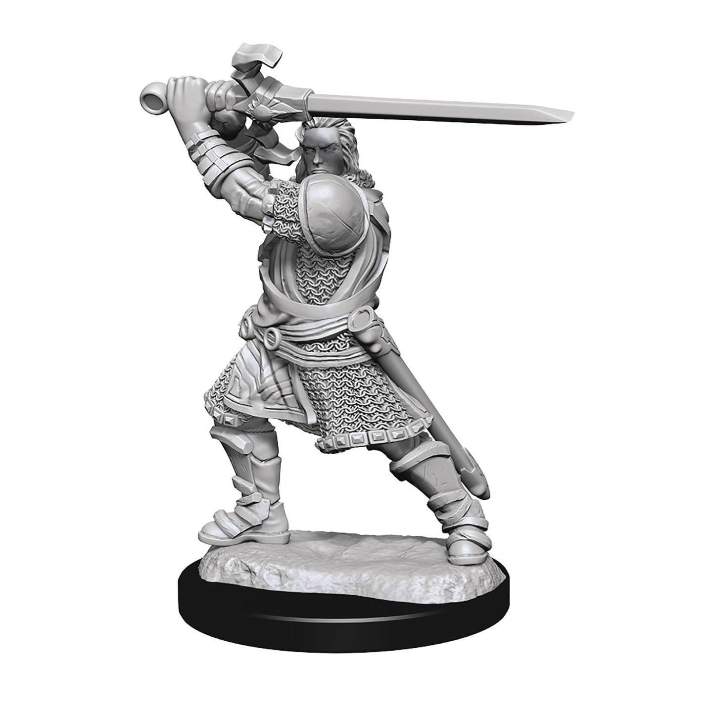 D&D Unpainted Male Human Paladin Miniature