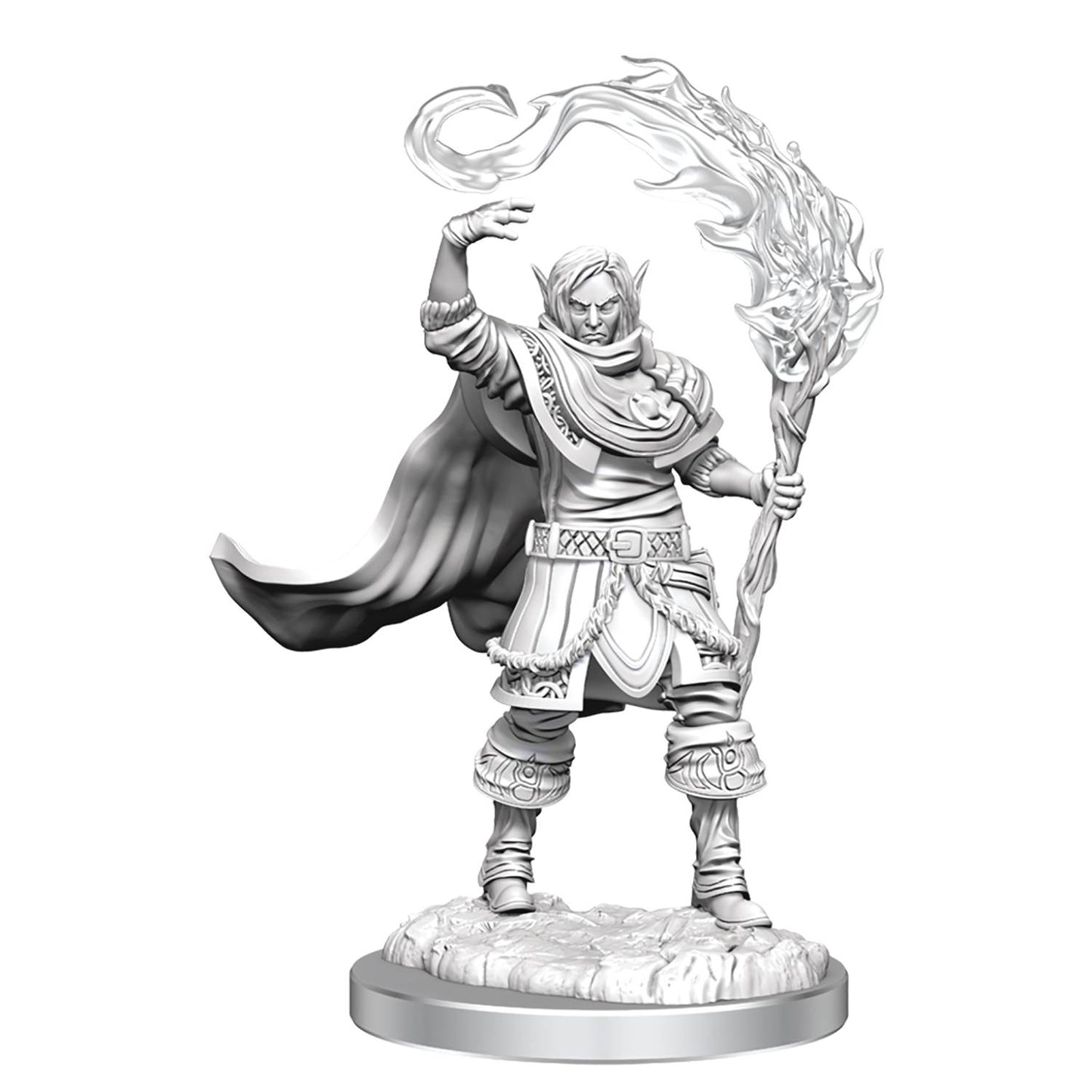 D&D Unpainted Elf Cleric Male Miniature