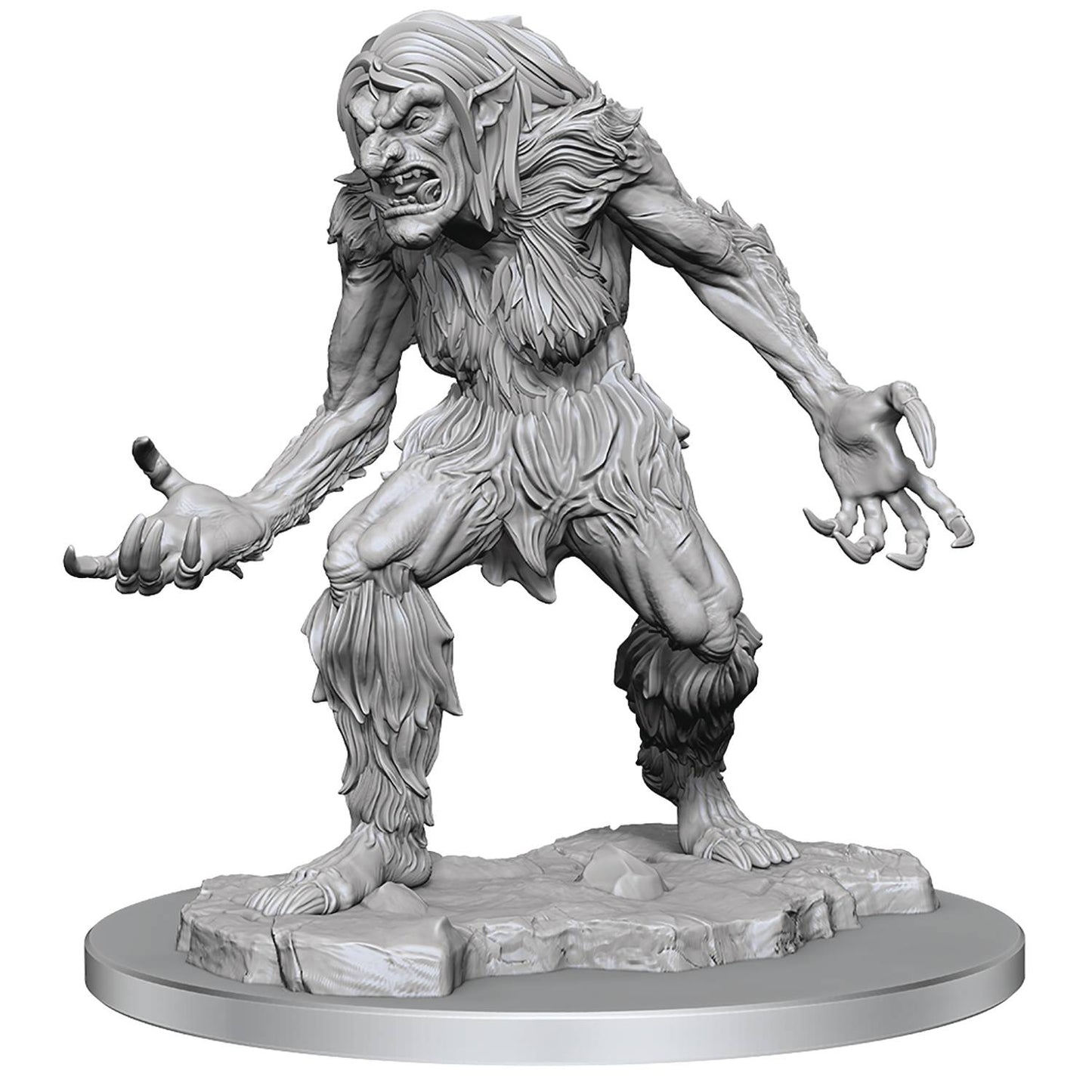 D&D Unpainted Ice Troll Miniature