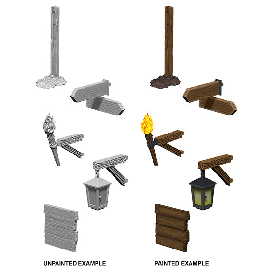 D&D Unpainted Signs & Lights