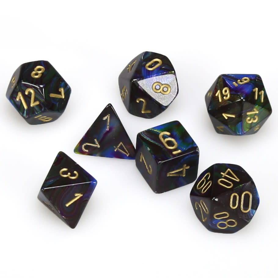 Lustrous Shadow/Gold 7pc Dice Set