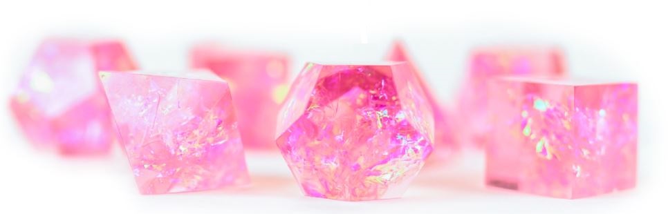 Sirius Dice Cloak & Dagger Pink Dice Set 7-Piece