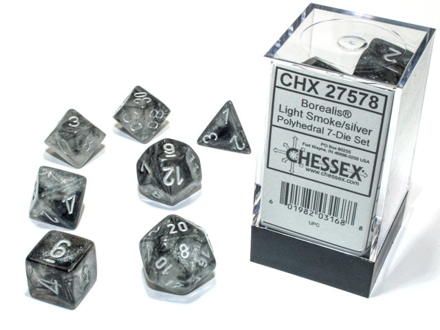 Dice Cube 7-Piece Borealis Light Smoke/Silver Luminary