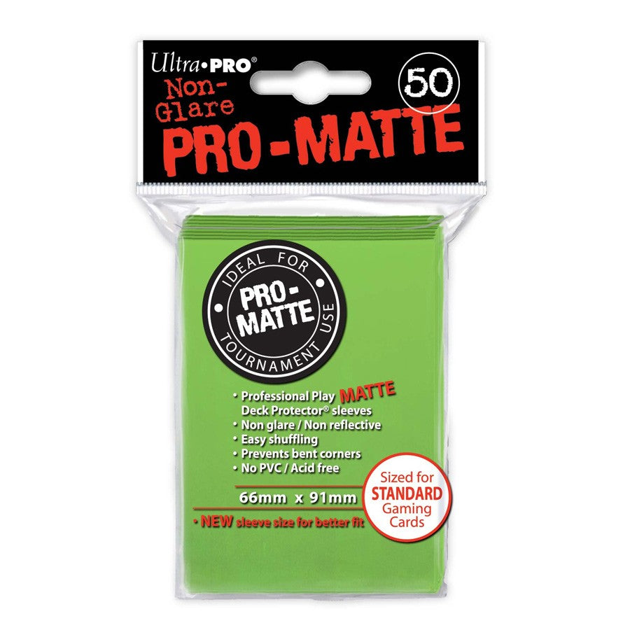 Pro-Matte Light Green Sleeves 50ct
