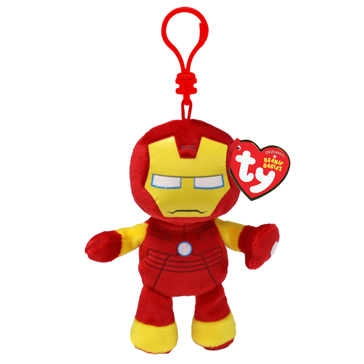 Ty Iron Man Floppy 5" Beanie Boo Clip