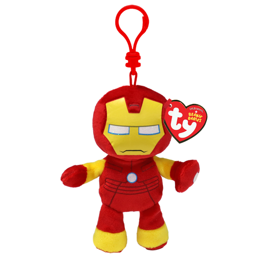 Ty Iron Man Floppy 5" Beanie Boo Clip