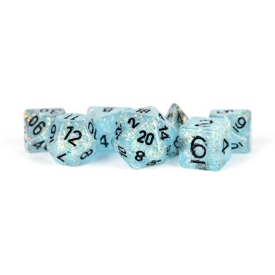 Flash Blue 7pc Resin Dice Set