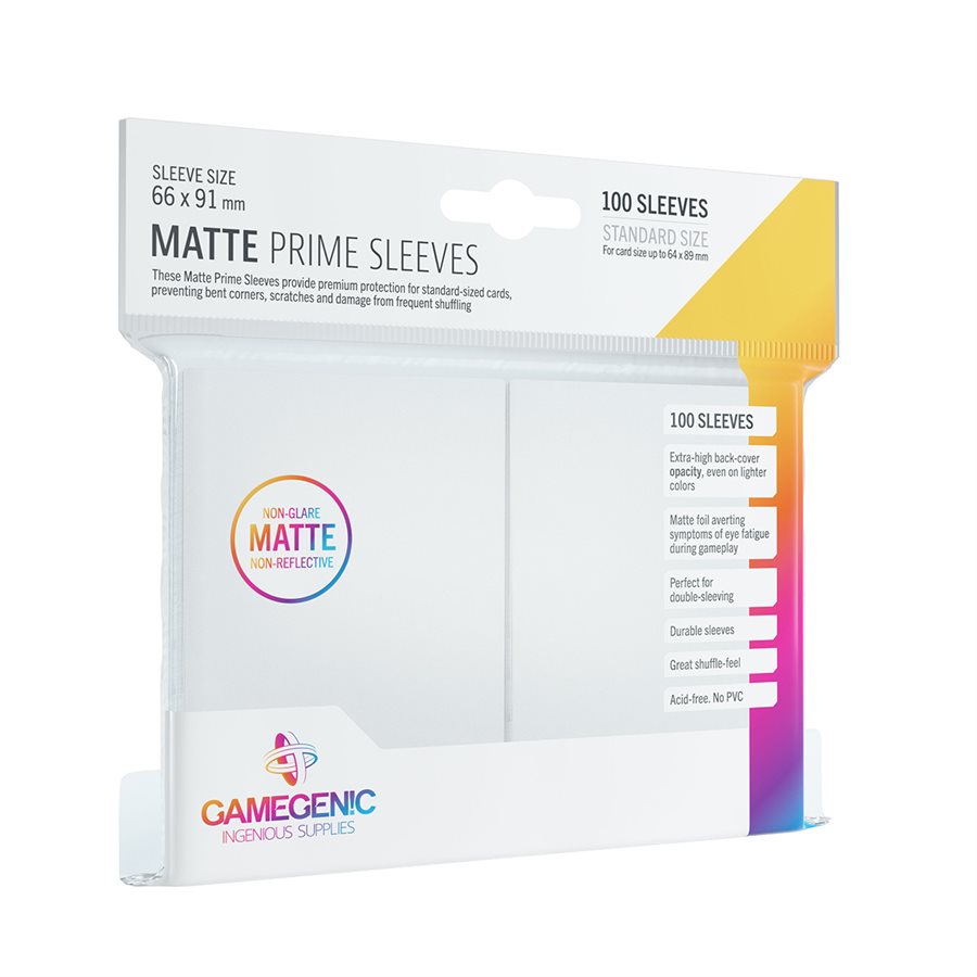 Gamegenic Matte Prime White Sleeves 100ct