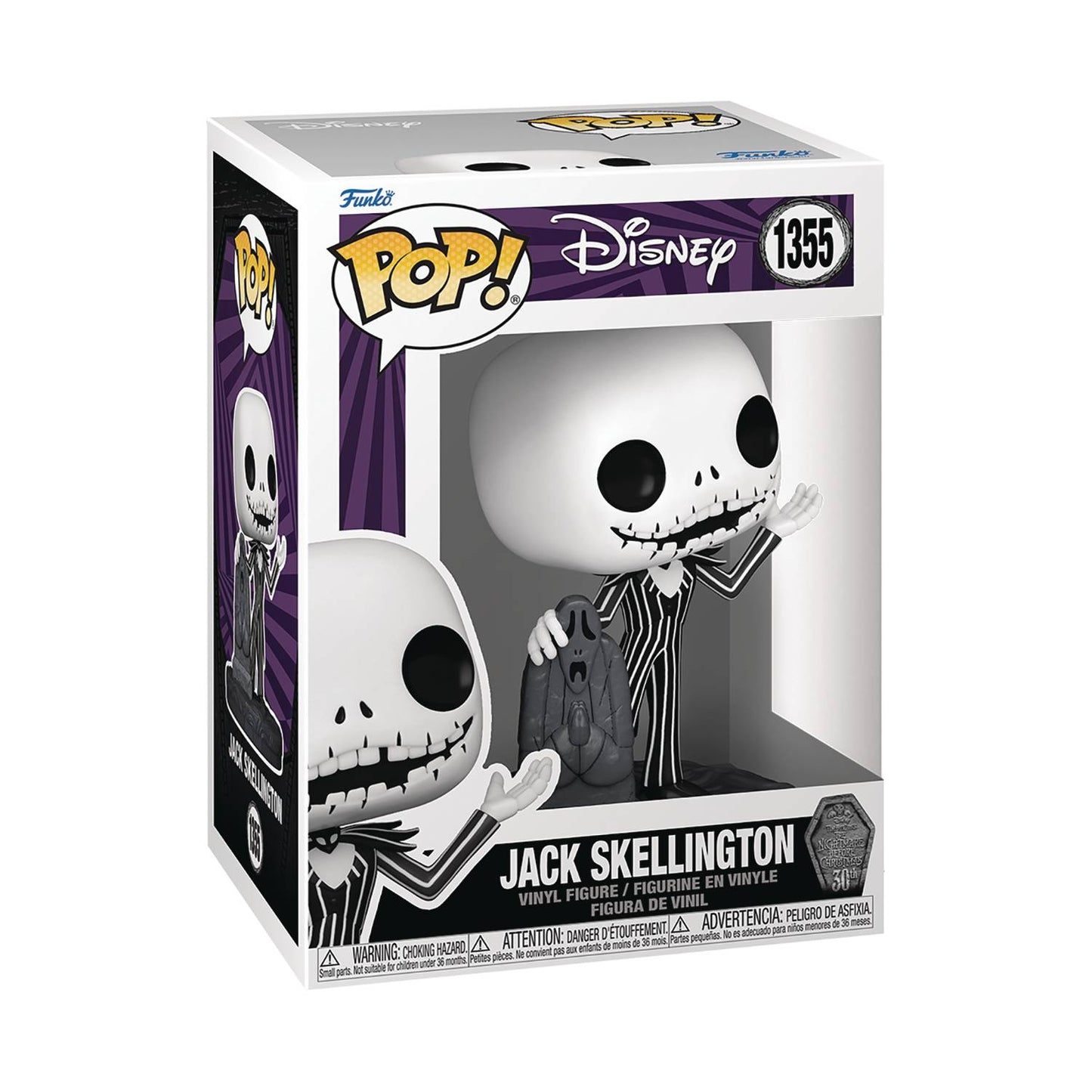 Pop Disney Nightmare Before Chirstmas 30th Anniversary Jack w. Gravestone Vinyl Figure