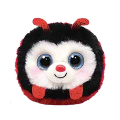 Ty Izzy Ladybug Puffies 3" Beanie Balls