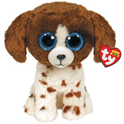 Muddles Ty 6" Brown & White Dog