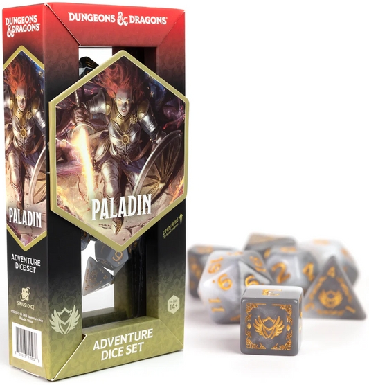 D&D Adventure Dice: Paladin - White/Grey 17pc Set