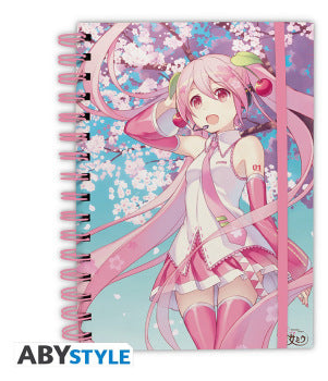 Hatsune Miku Notebook: A5 Spirale Cherry Blossom