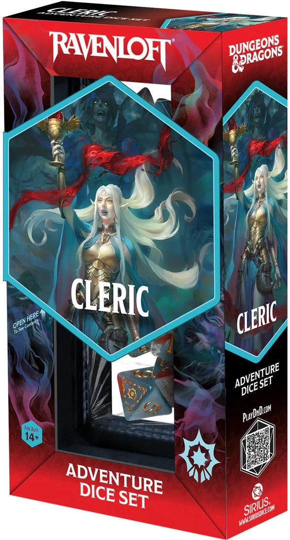 D&D Adventure Dice Cleric: Light Blue/Red