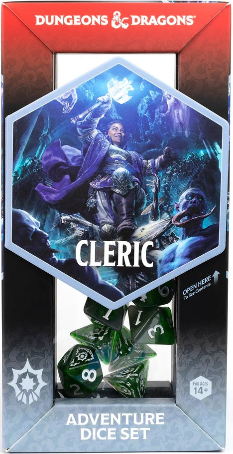 D&D Adventure Dice: Cleric - Green 17pc Set