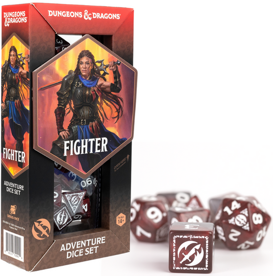 D&D Adventure Dice: Fighter - Red 17pc Set