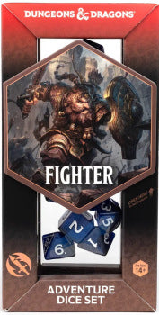 D&D Adventure Dice: Fighter - Blue 17pc Set