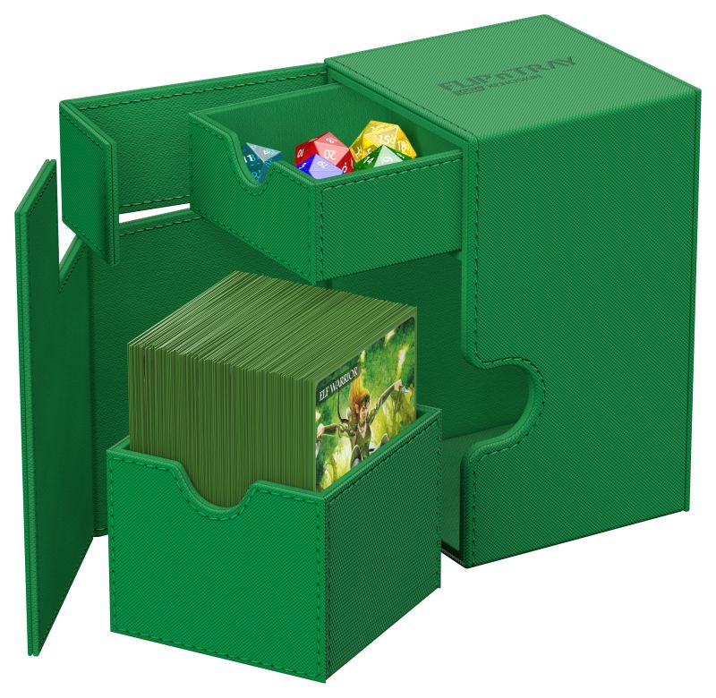Ultimate Guard Xenoskin Flip'n'Tray 100+ (Green) Deckbox