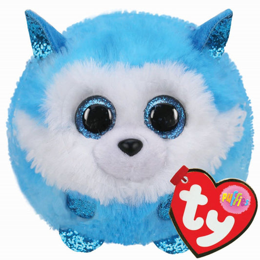 Ty Puffies Prince Blue Husky 4" Plush