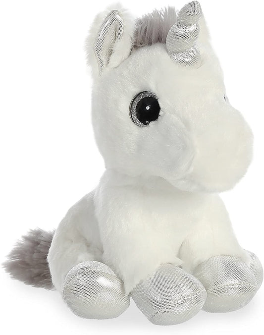 Sparkle Tales Silver Unicorn 8" Plush
