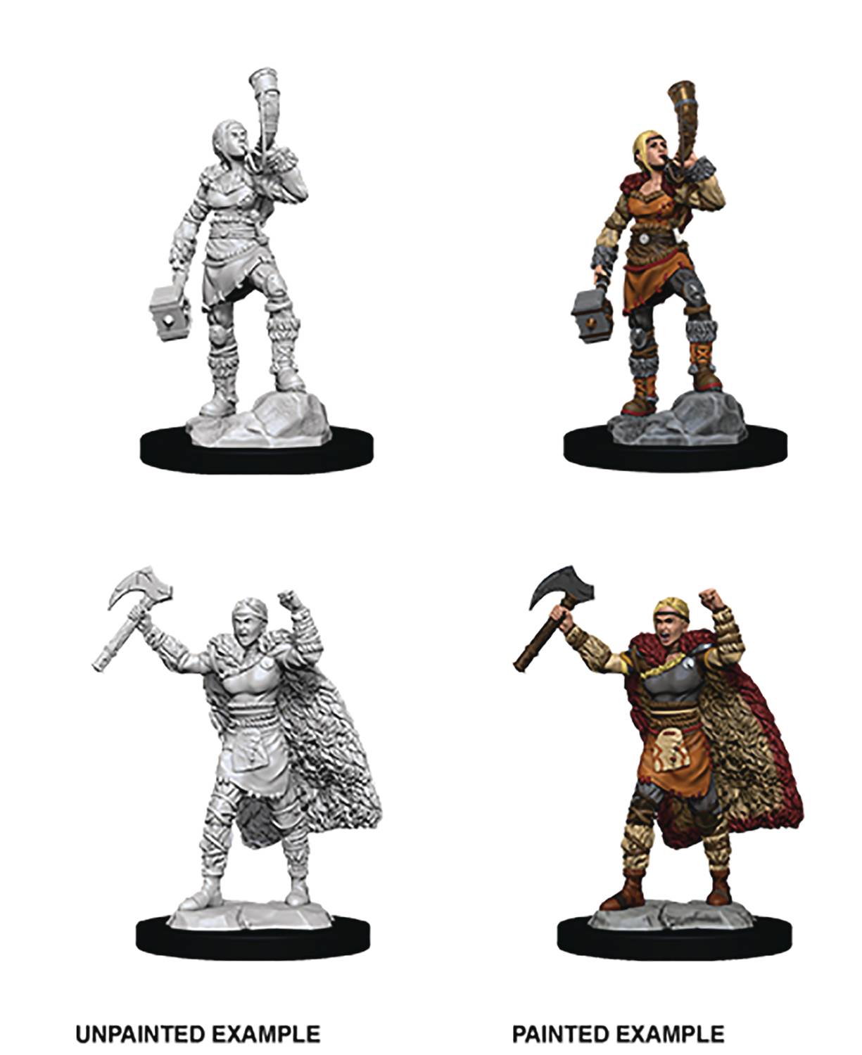 D&D Unpainted Female Human Barbarian