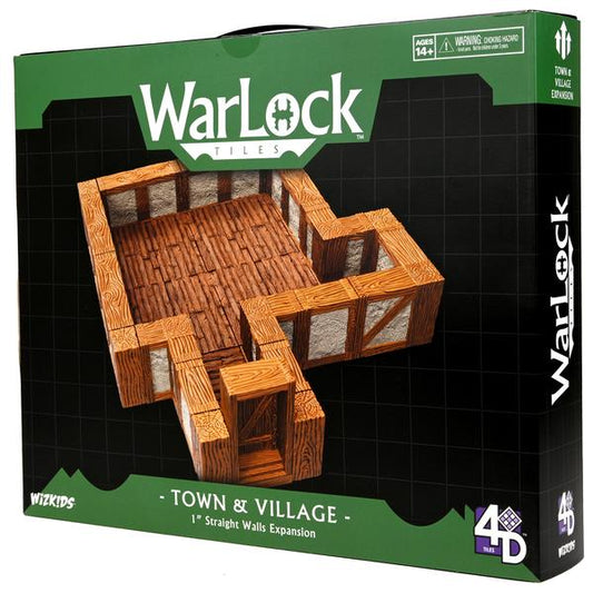 Warlock Tiles Expansion Pack 1" Town & Village Straight Walls