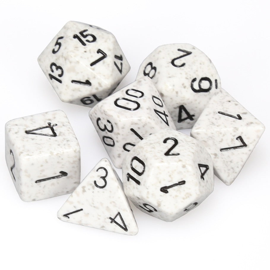 Speckled Arctic Camo 7pc Dice Set