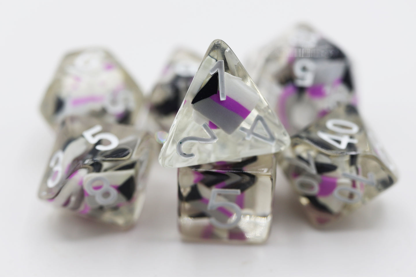 Demisexual Pride Flag Dice Set (7 Dice)