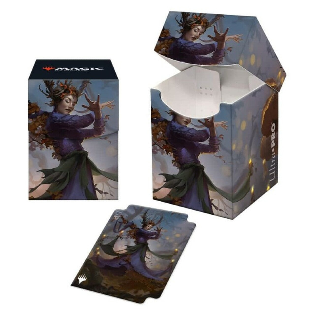Magic The Gathering Innistrad Midnight Hunt Leinore Autumn Sovereign Deck Box and Sleeves Combo